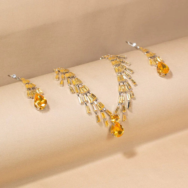 Goldenray Necklace Set-Glitterati Collection